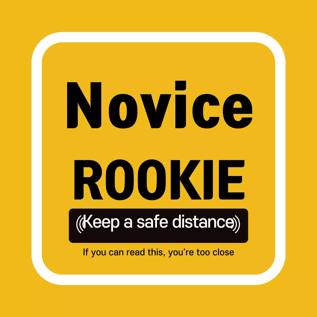 Yellow easy-to-read beginner driving instructions