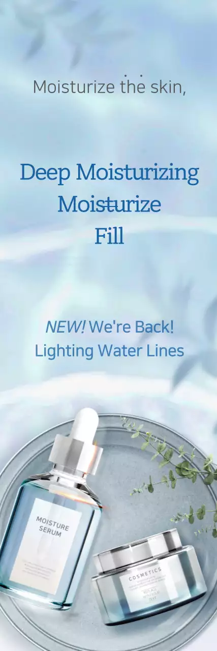 Banner de promoção de cuidados com a pele modernos em azul