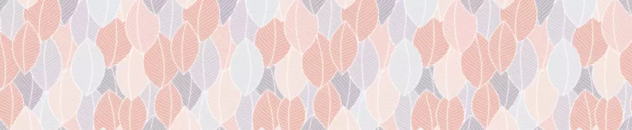 Colorful, repetitive leaf pattern illustration