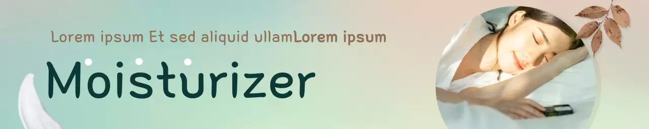 Spanduk Promosi Perawatan Kulit Minimal Beige