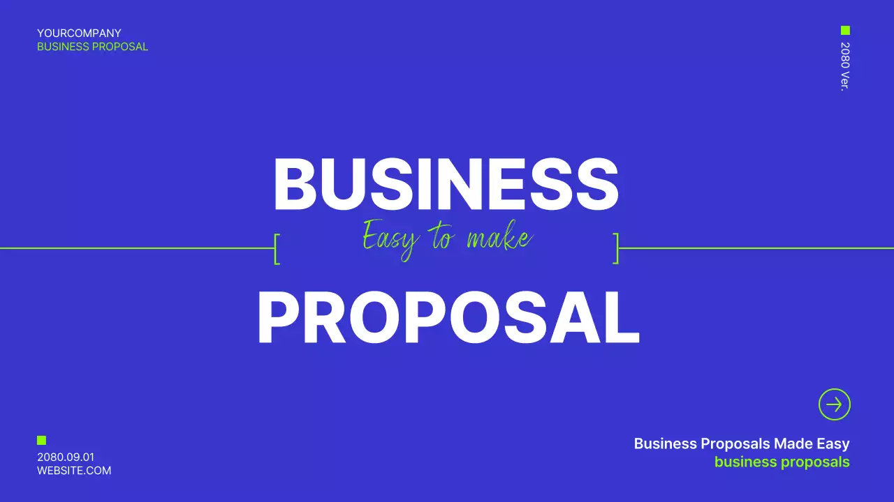 파랑과 주황색의 심플한 설득을 위한 비즈니스 제안서