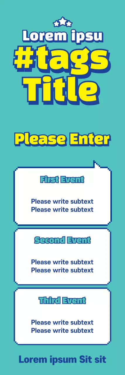 Banner de anúncio de evento Teal Trendy