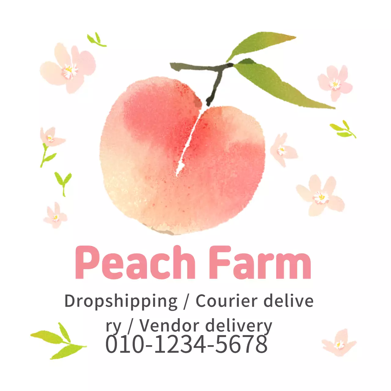 Ilustrasi cat air berwarna merah muda menghasilkan pertanian