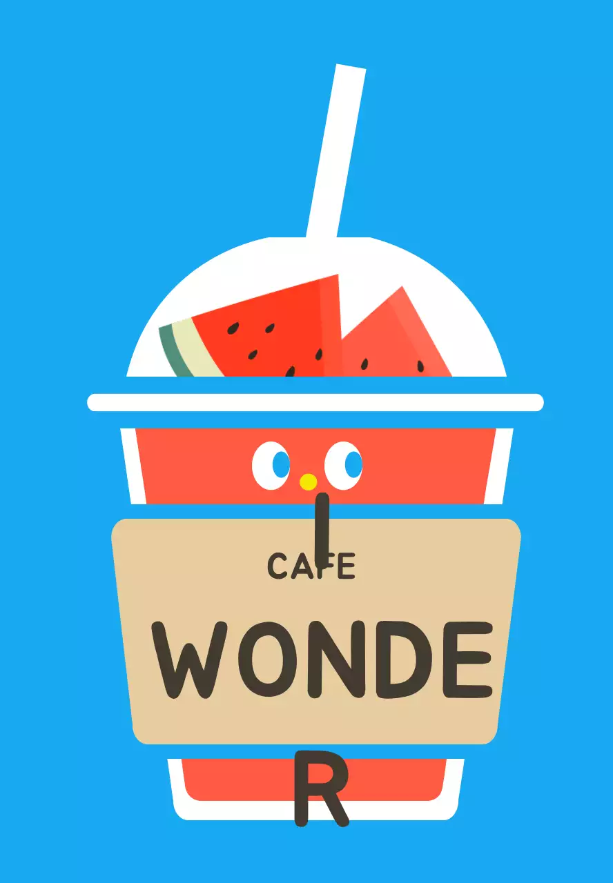 Gantungan Kunci Akrilik Gelas Es untuk Kafe Jus Semangka