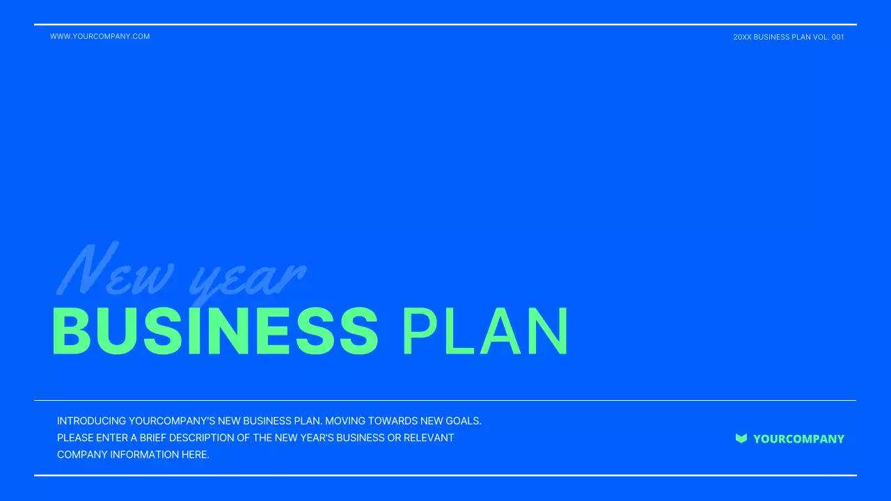 Blue Modern Business Plan Document Presentation