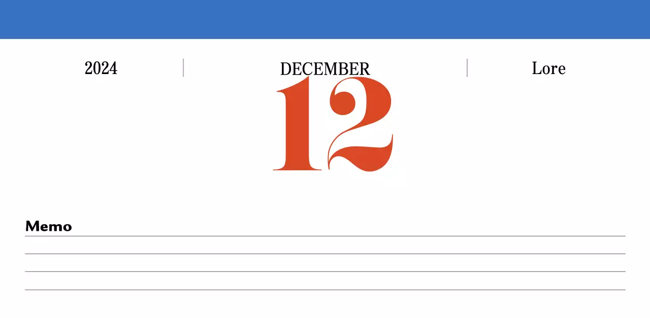 Lịch ký ức Cupsep cổ điển màu đỏ và xanh