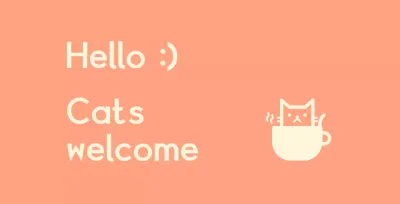 Cat Cafe Ballette with cats on a pink pink background