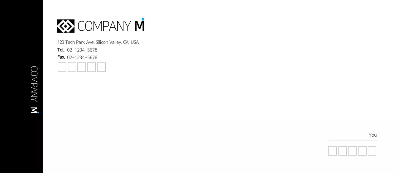 Black Simple Modern Corporate Colorful Envelopes