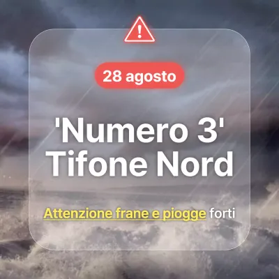 Messaggio di annuncio del tifone semplice e audace