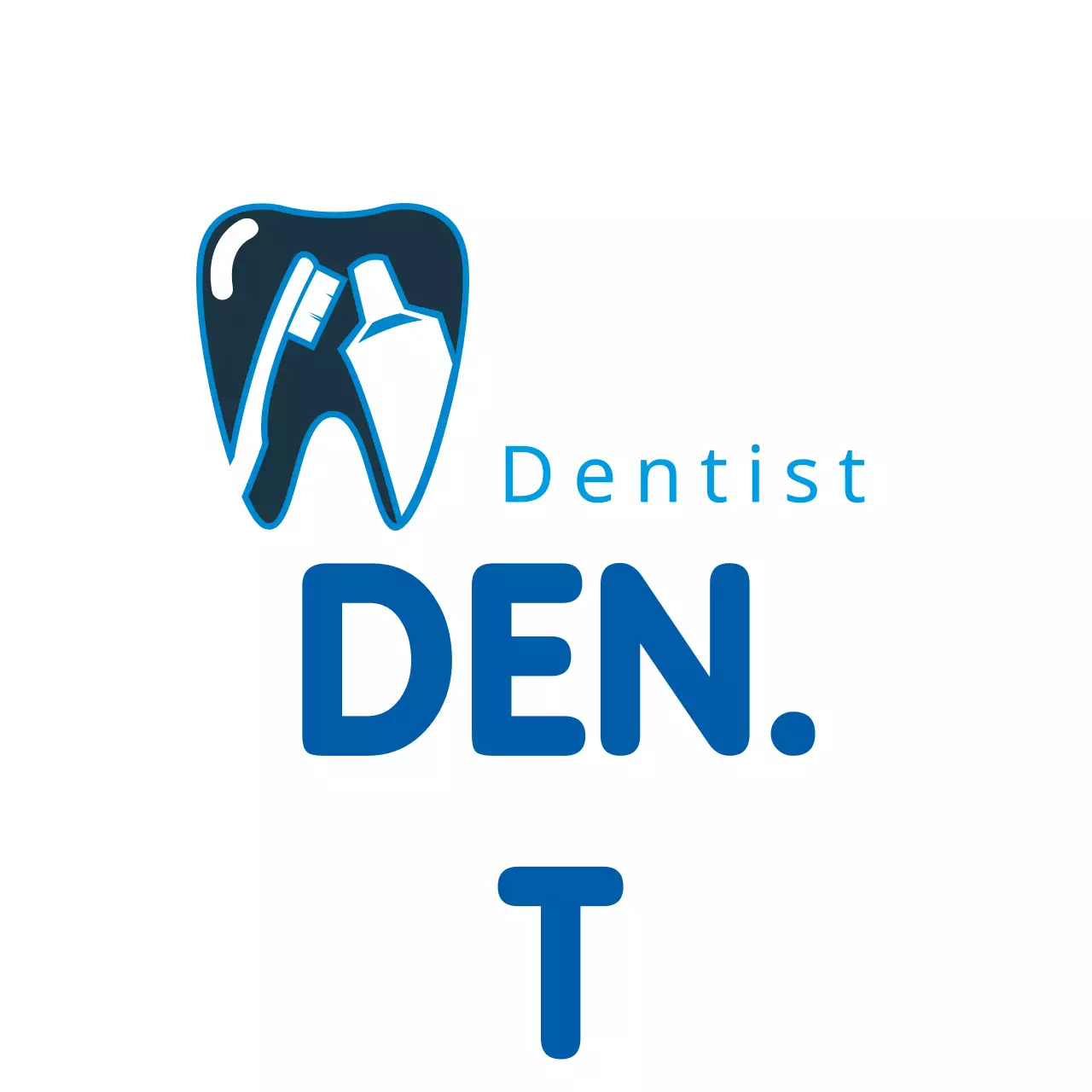Blue Minimal Dentist Advertisement Logo
