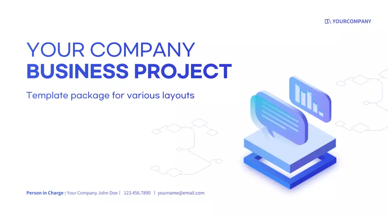 Clean business with white and blue tones