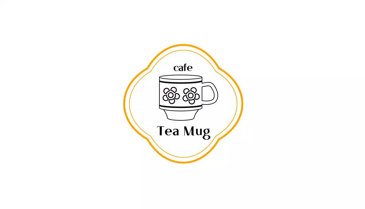 Kartu Nama Iklan Orange Simple Cafe