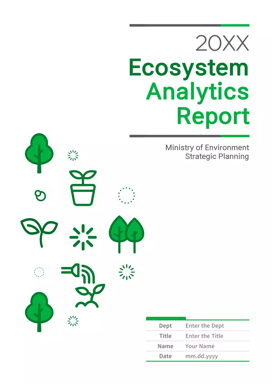 Green plant icon concept report