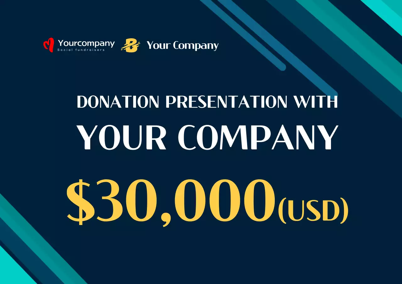 Teal Modern Donation Presentation Poster