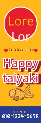 Banner promocional de sobremesas da moda amarela