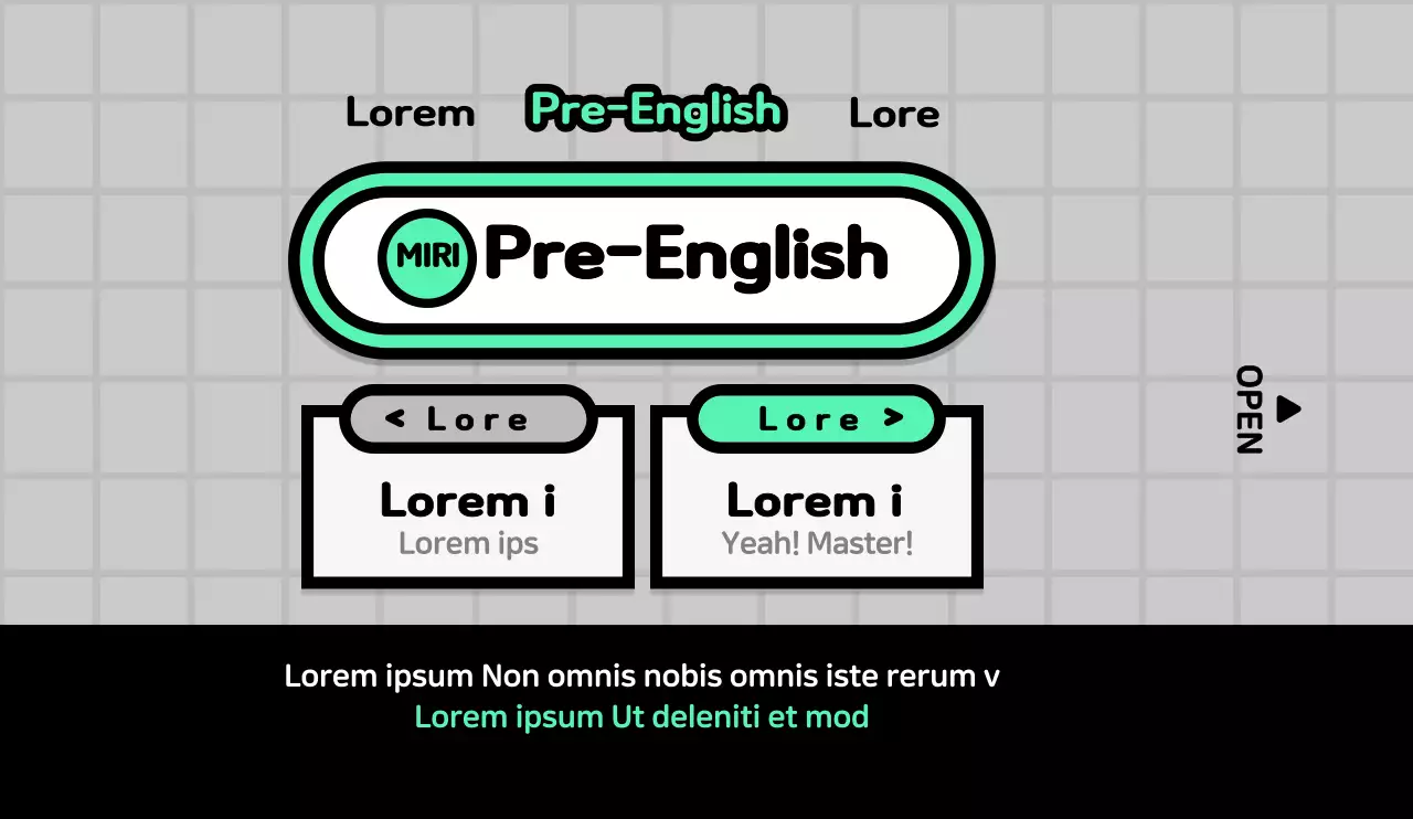 Conceito giro de sinalética de metro verde-limão e preta para promover e informar as escolas de inglês
