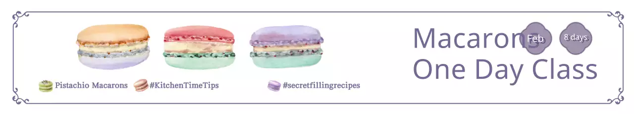 Faixa de classe de macaron elegante roxo