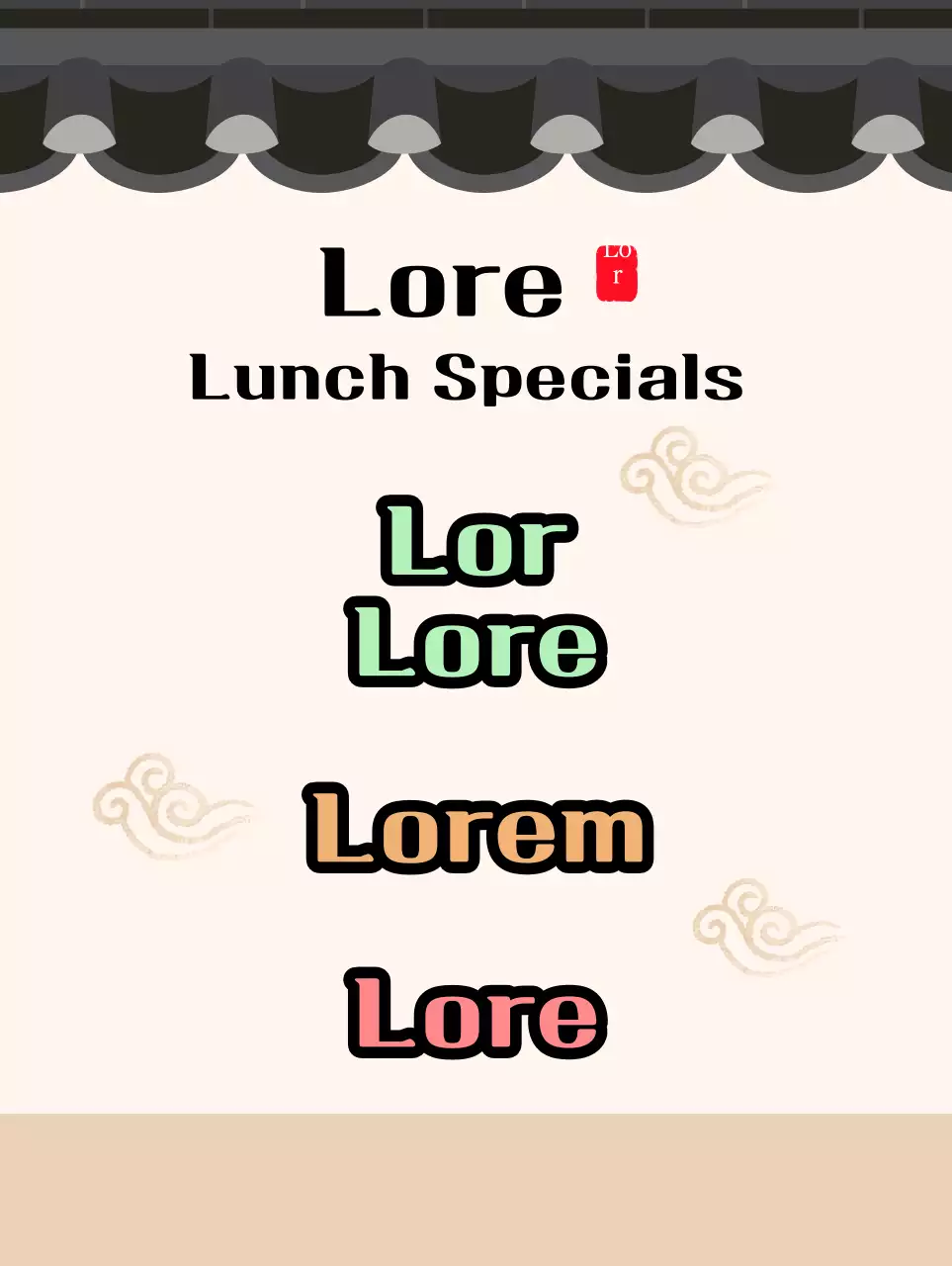 Traditional concept butcher shop in a beige tiled house