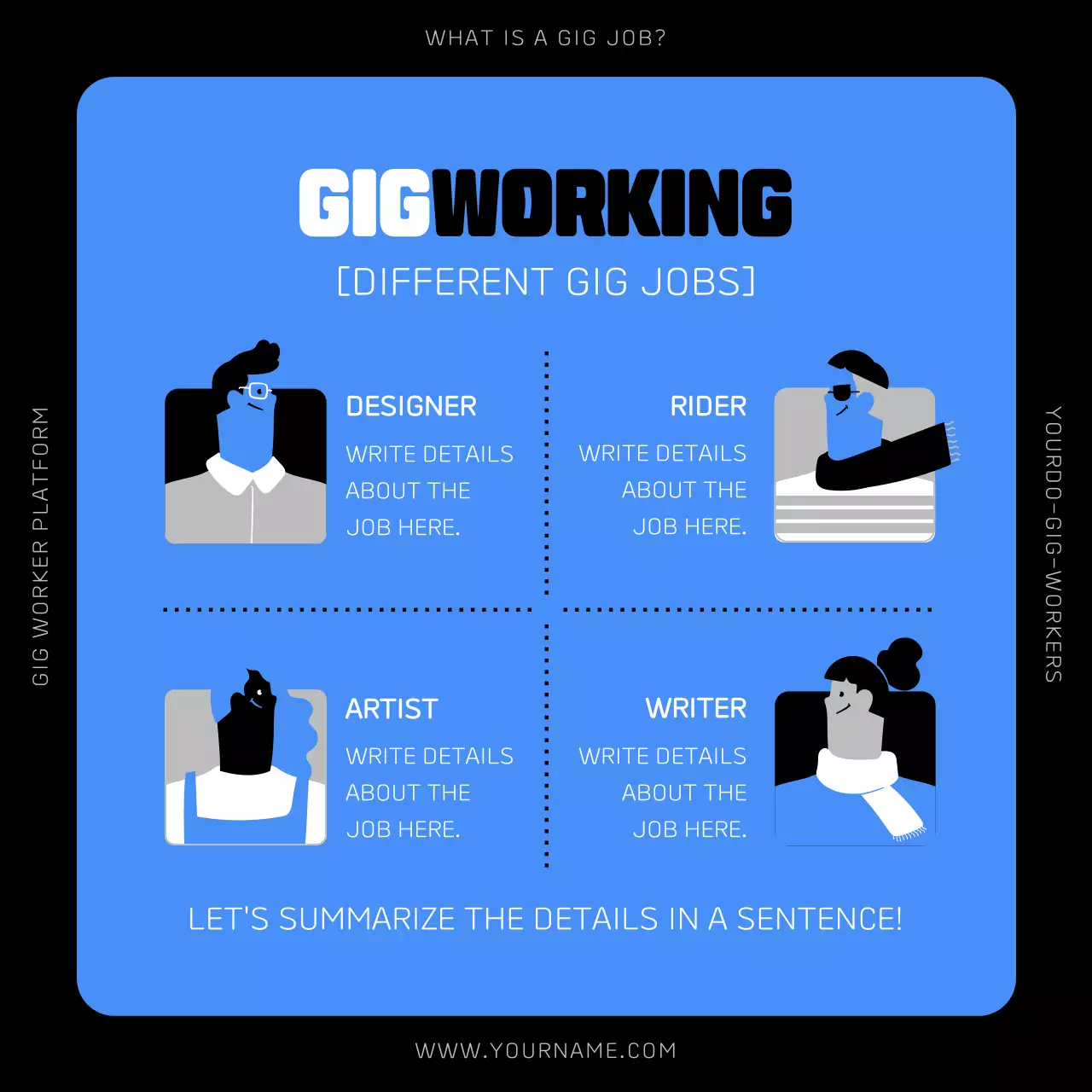 Blue and black people illustration Introducing the gig worker