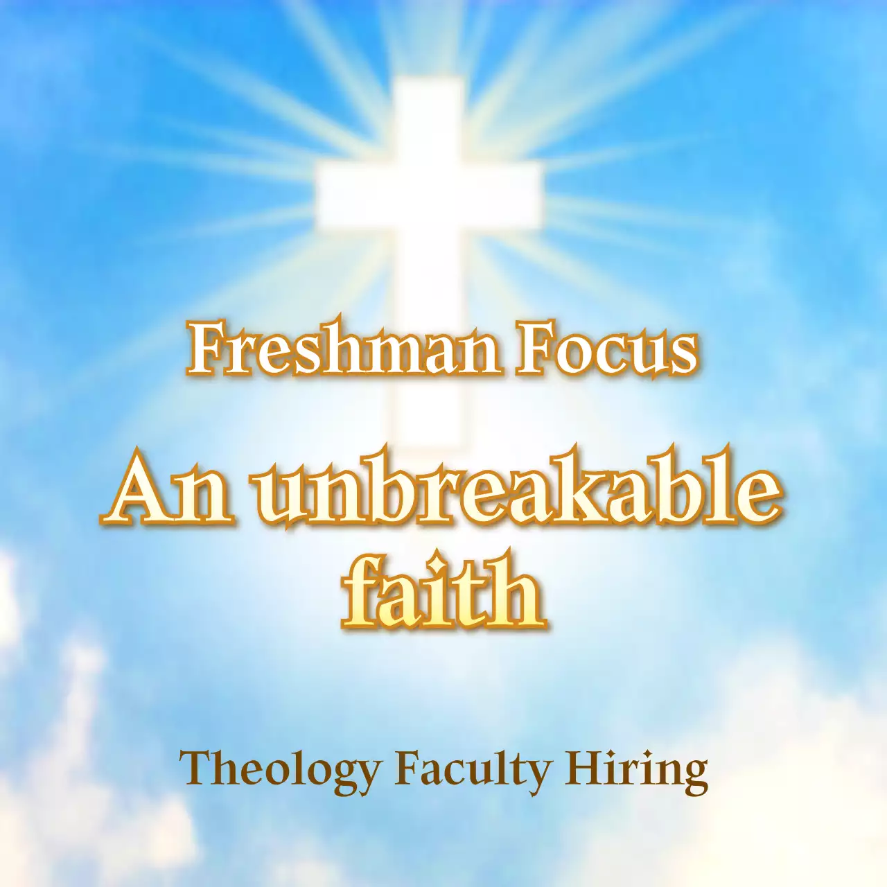 Watercolor light blue theology and club recruitment concept