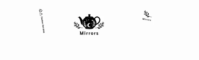 Mint's hand-drawn illustration of a traditional teahouse in logo.