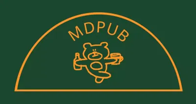 Green pub bunting with a yellow border featuring a teddy bear holding a bottle of booze