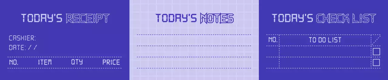 Simple receipt concept pattern in navy blue and mauve