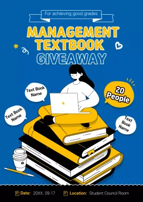 Blue Modern Textbook Event Poster