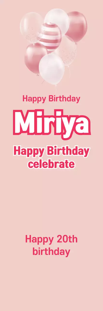 Banner de convite de aniversário da moda rosa