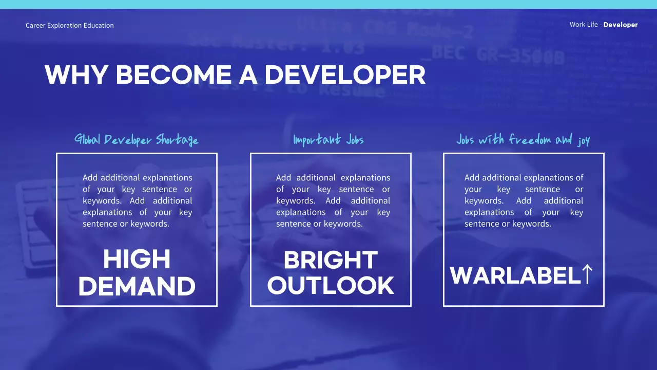 Blue Modern Career Presentation