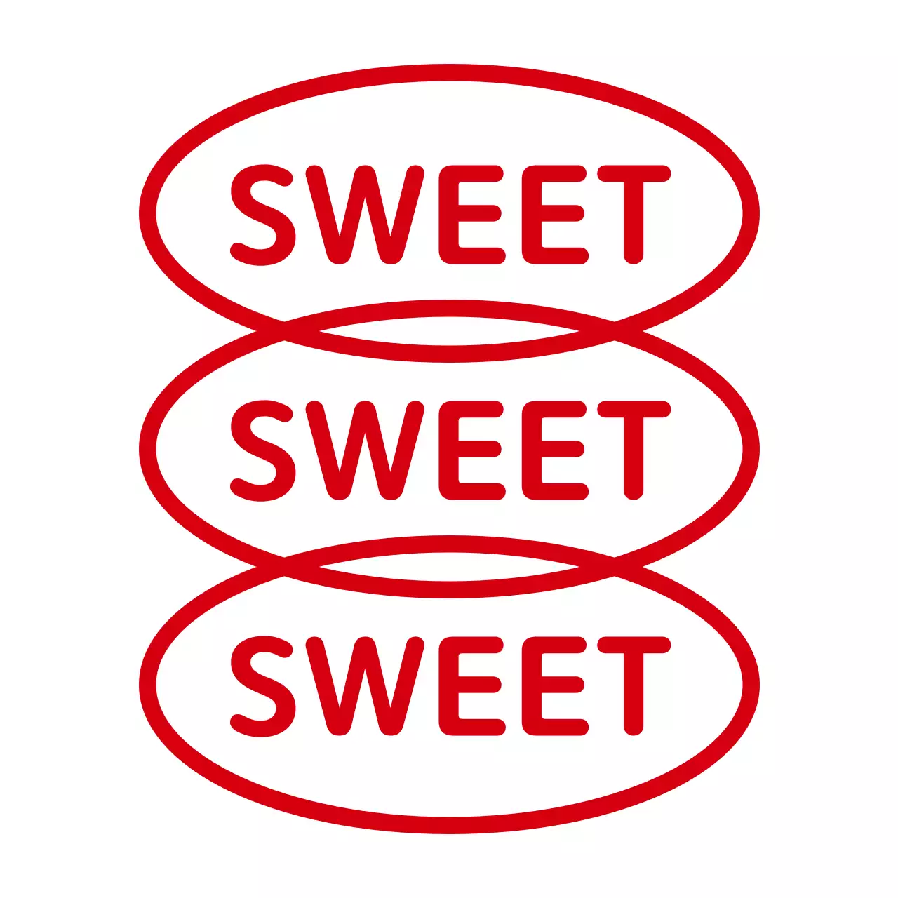 A simple combination of shapes and text with red color repetition Style Cafe