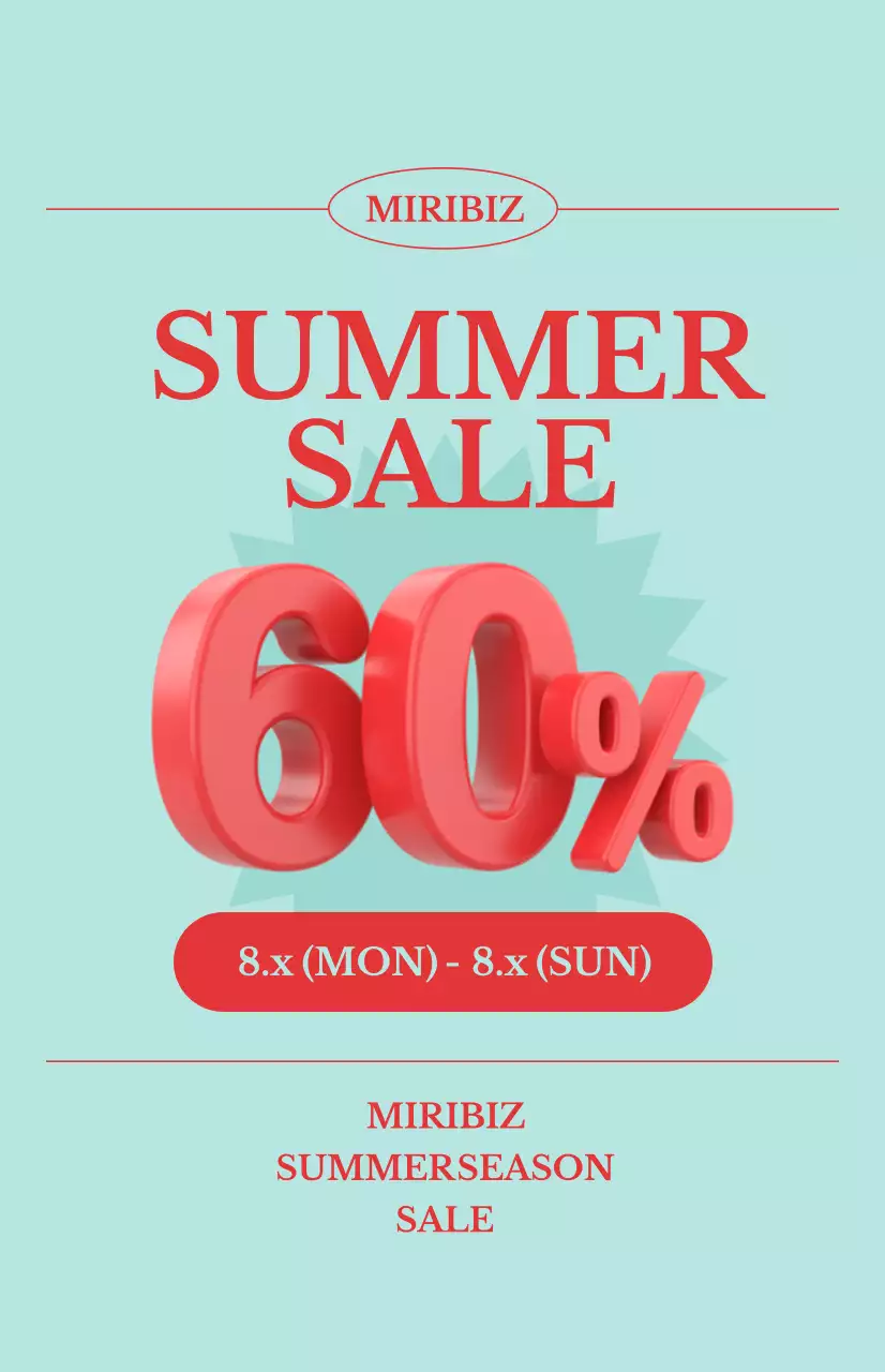 Promoção de saldos de verão com um fundo azul