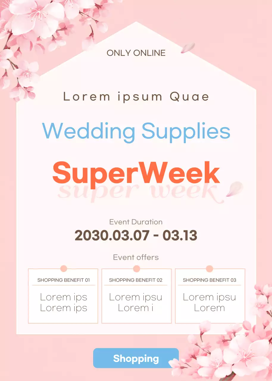 Pink Elegant Wedding Promotion Poster