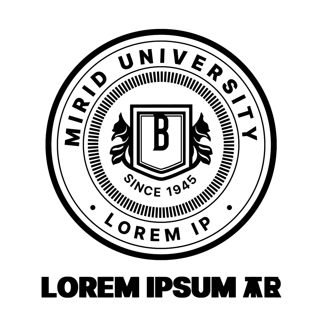 Clean, stylized amble logo for Miridhi University