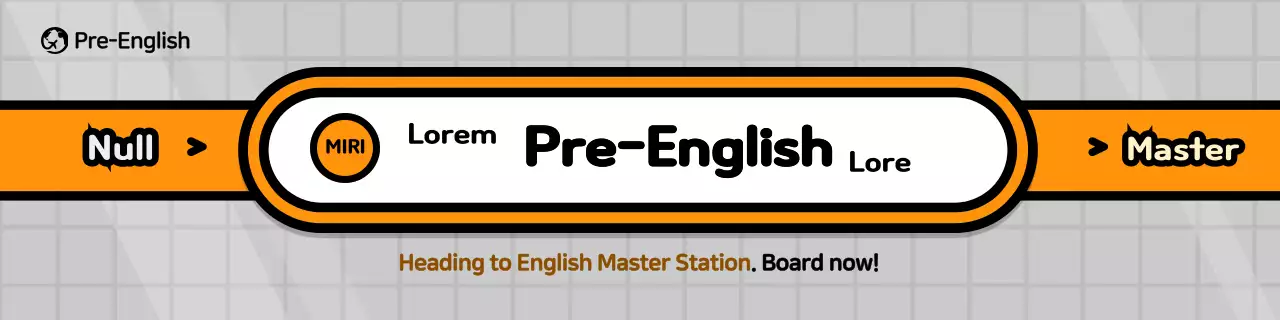 Spanduk Promosi Kursus Bahasa Inggris Modern Oranye