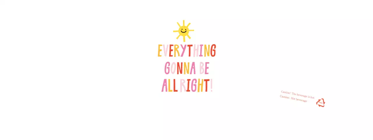 White colorful cute illustrated text