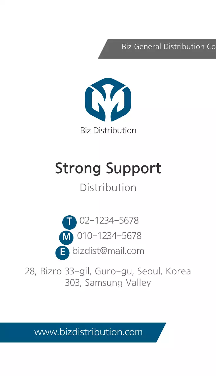 Kartu Nama Modern Biru