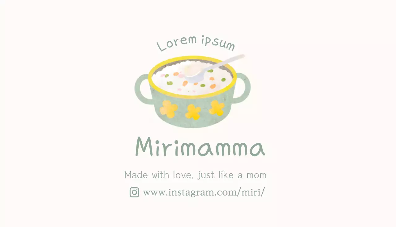 Cartões de visita para alimentos para bebés