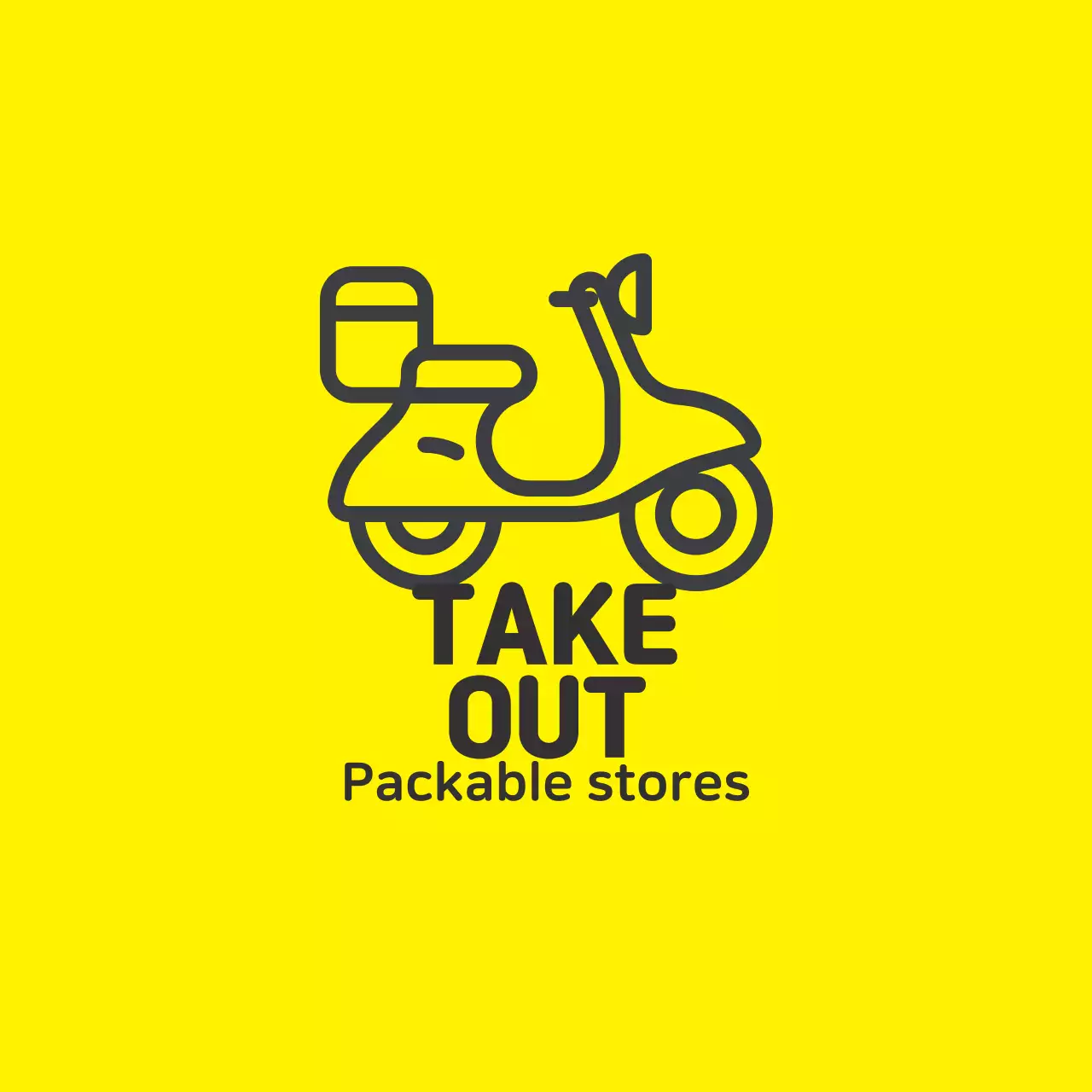 Label kemasan dalam toko bergambar hitam berwarna kuning