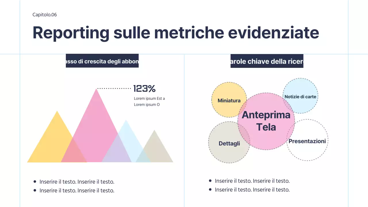 Infografica aziendale semplice con accenti rosa su sfondo bianco