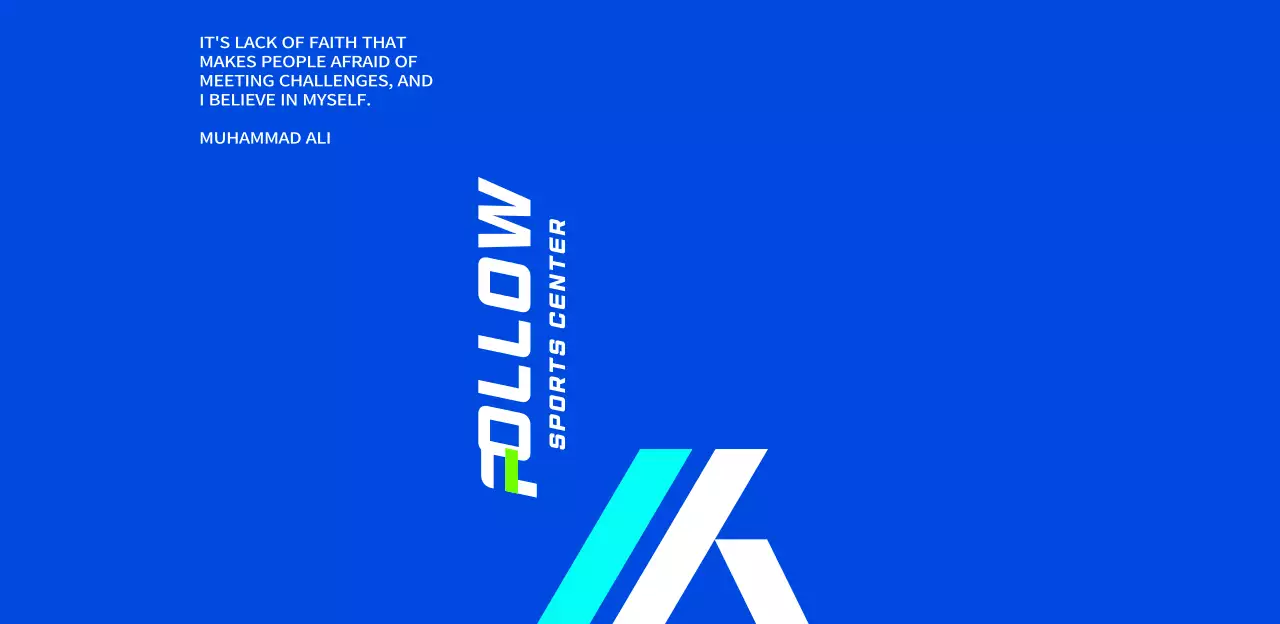 Strong, engaging design with light blue and blue gradients