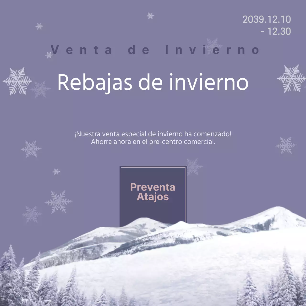 Venta especial de invierno