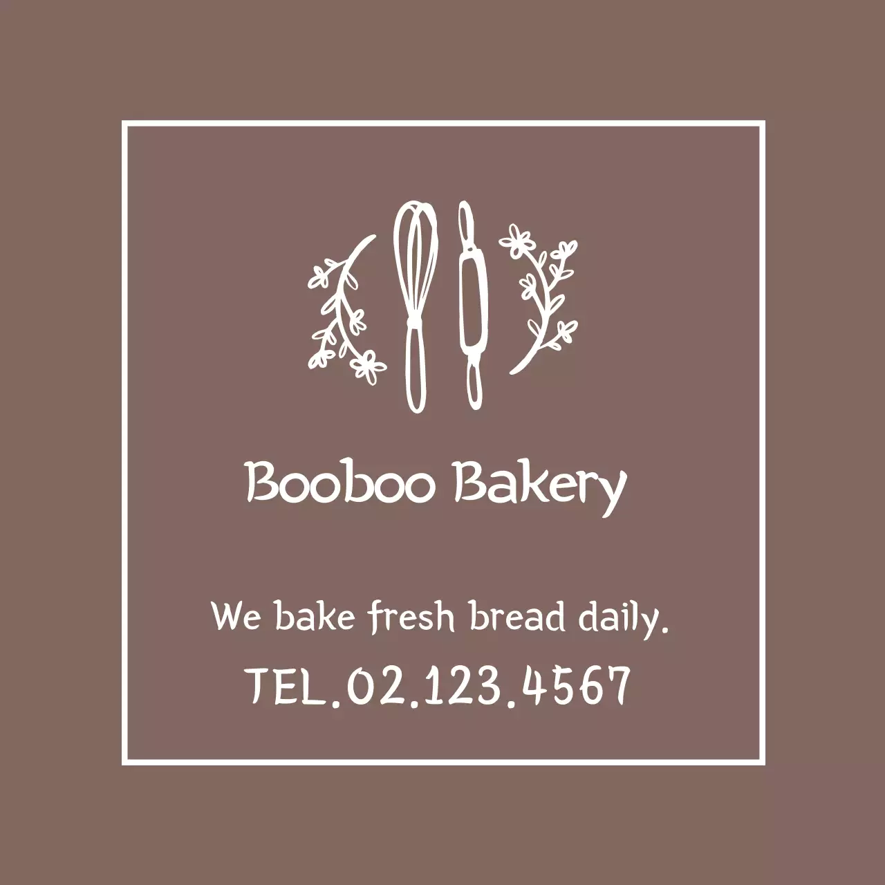 castanho ilustração simples padaria padaria