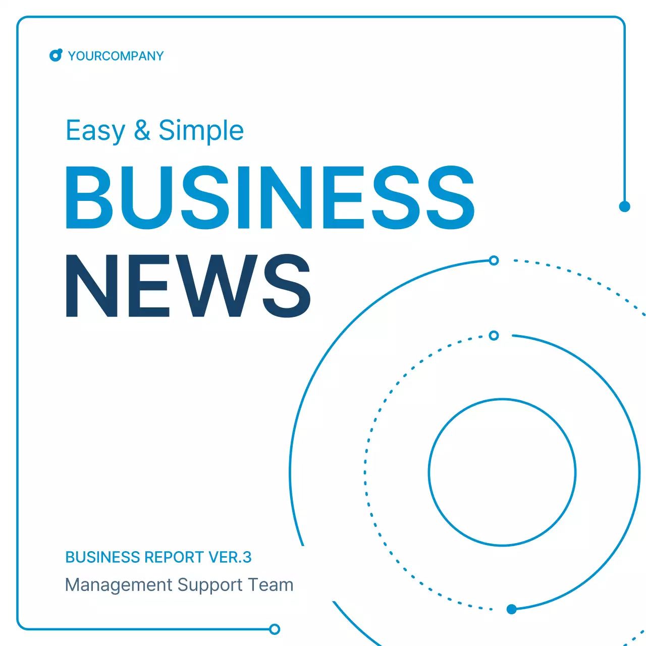 A guide to white and blue geometry for corporate newsletters
