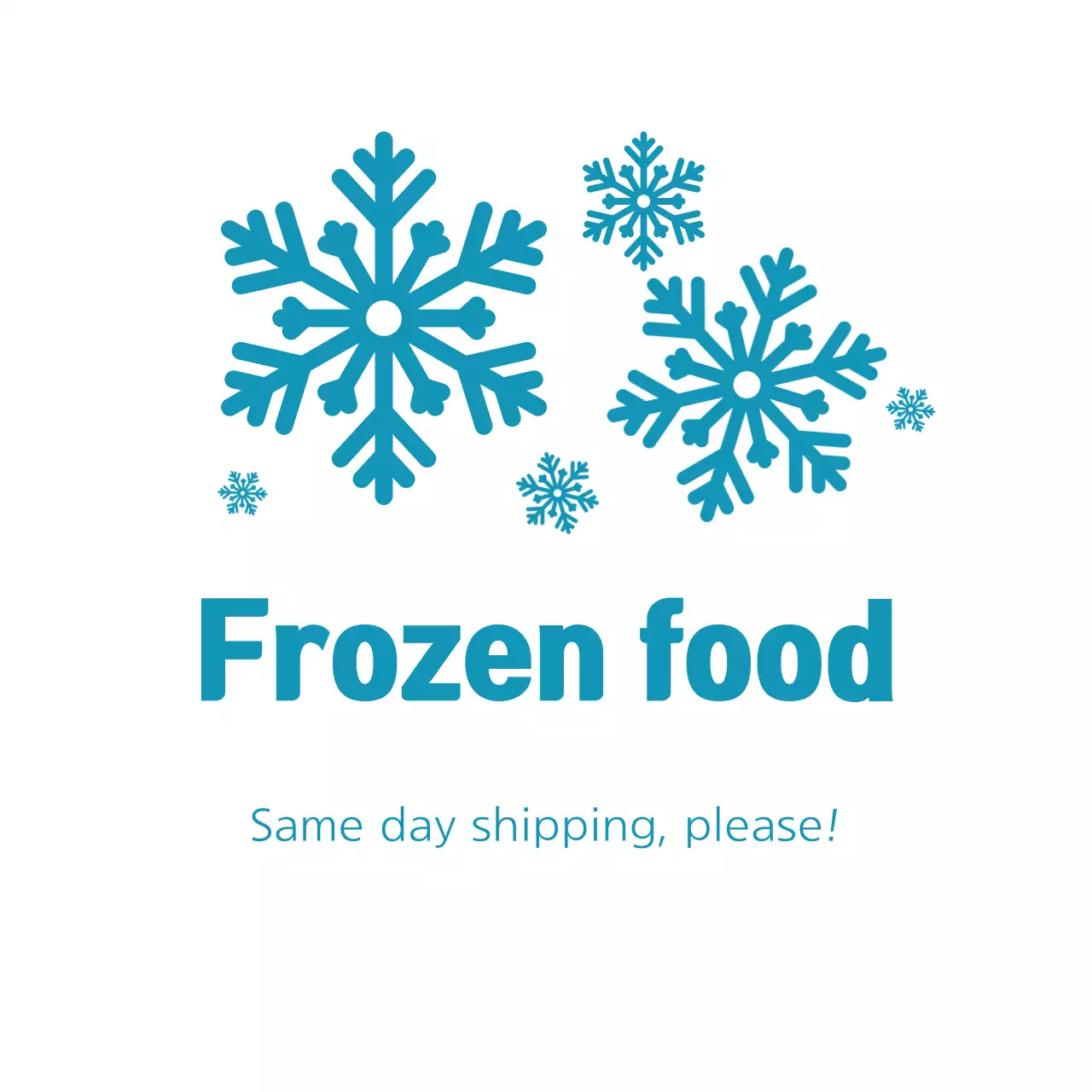 Blue Simple Frozen Food Promotion Banner