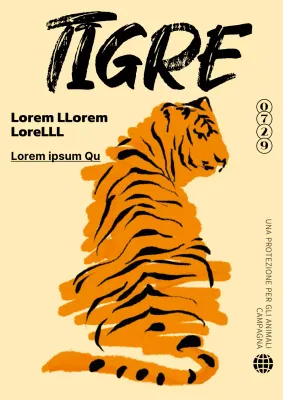 Giornata internazionale della tigre in arancione DisegnoConcept