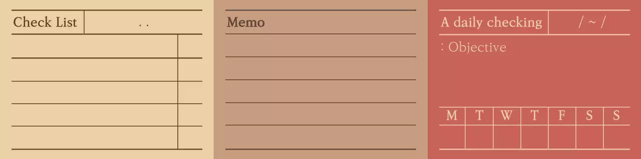 Clean notepad concept pattern with warm colors