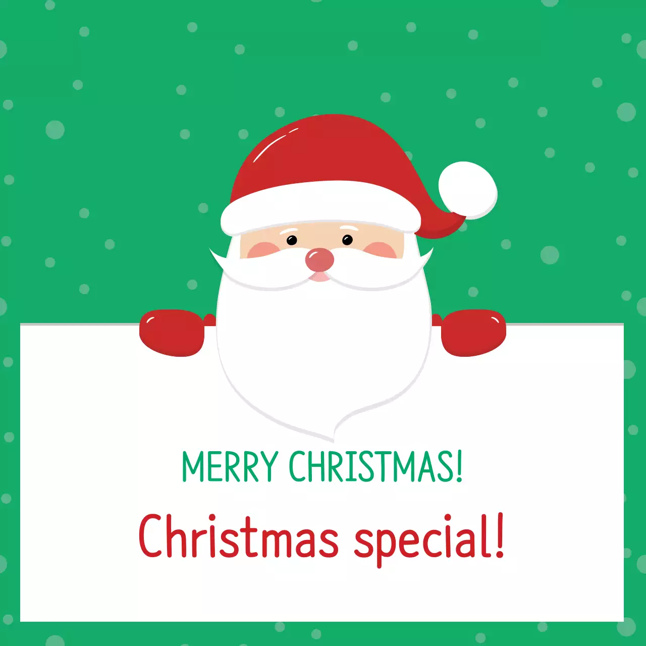 Label Natal yang lucu dengan ilustrasi hijau