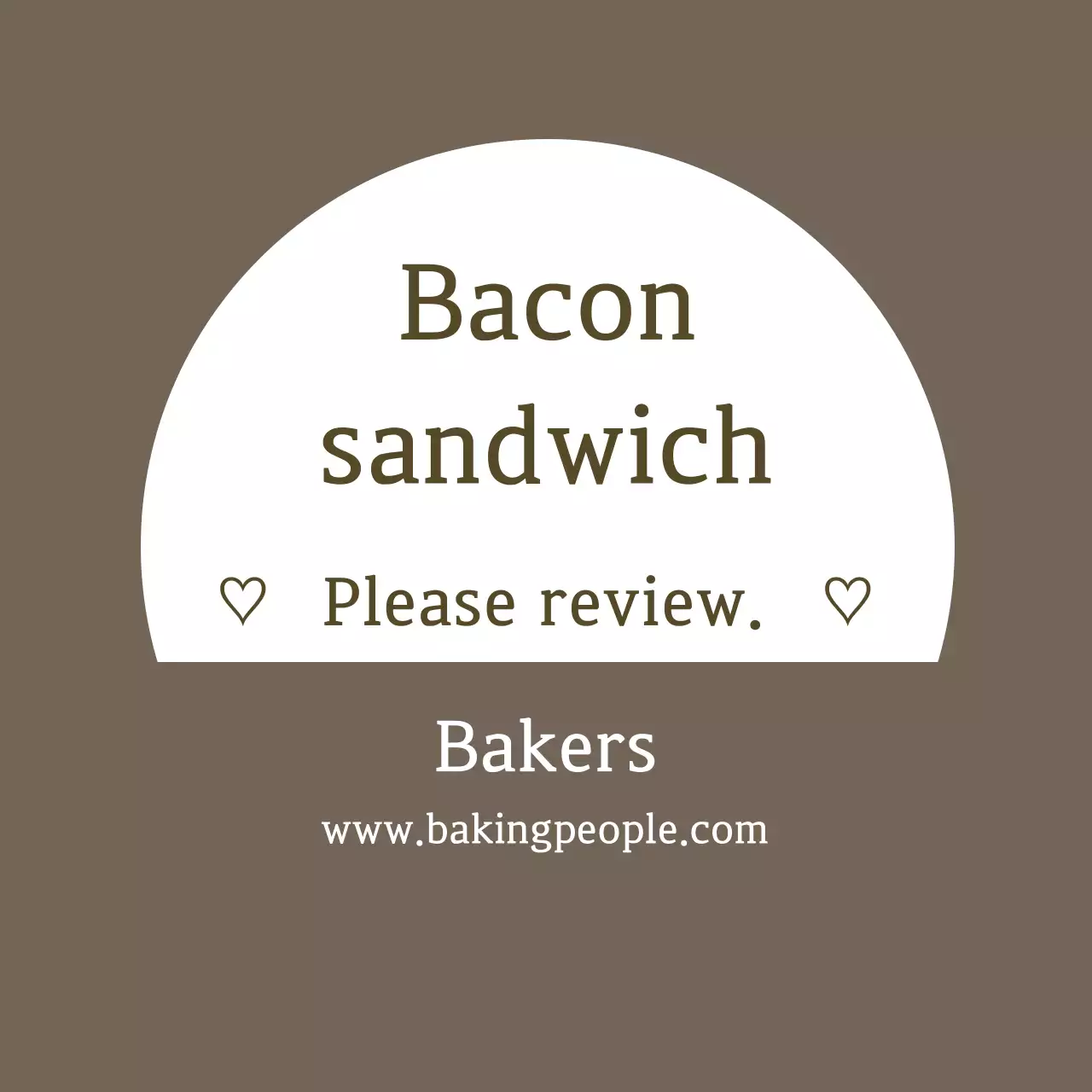 huruf coklat menyoroti label roti sandwich bacon makanan sederhana