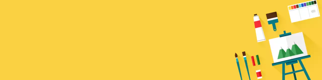Yellow Minimal Art Guide Banner